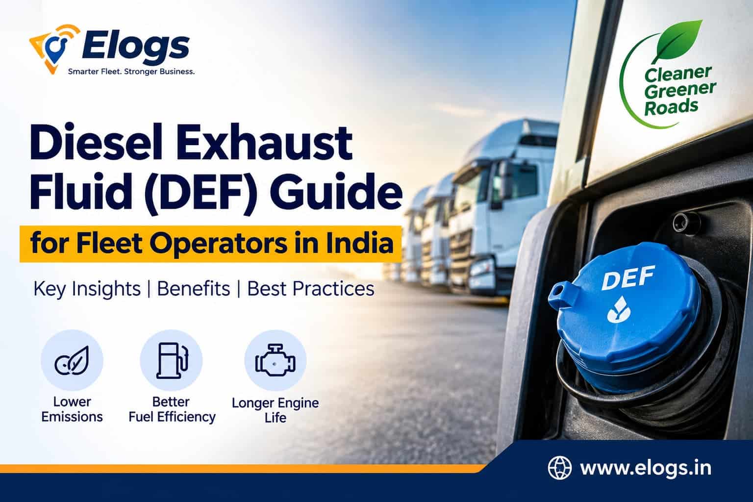 SCR Catalytic Converter Technology diagram showing how AdBlue DEF is injected into a diesel truck exhaust system to neutralise NOx emissions — Elogs Technology